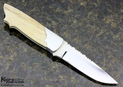 Loyd McConnell Custom Knife Model A Linda Karst Stone Scrimshawed Grizzly Bear - Image 4