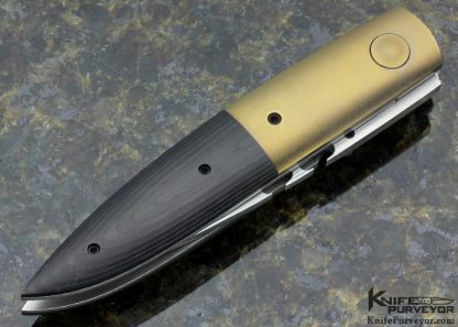 Howard Viele Custom Knife Black G-10 & Anodized Titanum Wharncliff Linerlock - Image 4