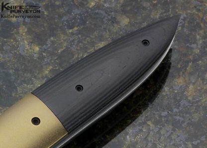 Howard Viele Custom Knife Black G-10 & Anodized Titanum Wharncliff Linerlock - Image 3