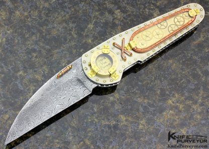 Van Barnett Custom Knife 2013 AKI Time Machine Linerlock