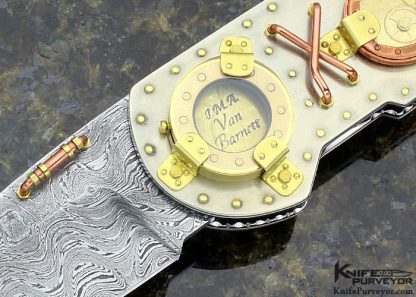 Van Barnett Custom Knife 2013 AKI Time Machine Linerlock - Image 2