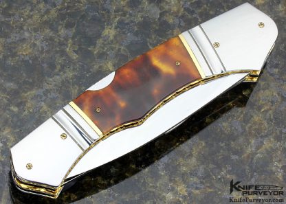 Salvatore Puddu Custom Knife Exotic Material Triple Bladed Lockback - Image 4