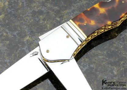 Salvatore Puddu Custom Knife Exotic Material Triple Bladed Lockback - Image 2