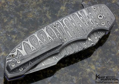 Butch Ball Custom Knife Damascus Linerlock Folder - Image 3