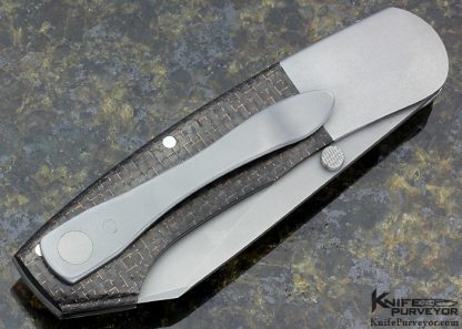 Scott Sawby Custom Knife Lightning Strike Carbon Fiber Combat Utility Knife - Image 4