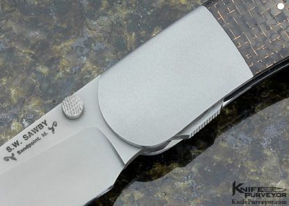 Scott Sawby Custom Knife Lightning Strike Carbon Fiber Combat Utility Knife - Image 2