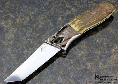 Josef Rusnak Custom Knife "Iratus" Carved Integral Hunter