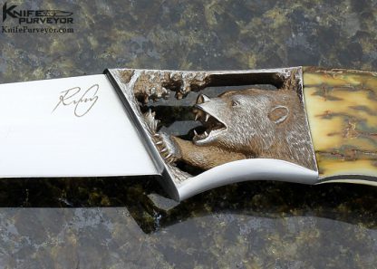 Josef Rusnak Custom Knife "Iratus" Carved Integral Hunter - Image 2