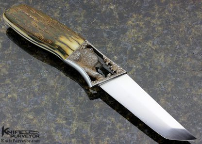 Josef Rusnak Custom Knife "Iratus" Carved Integral Hunter - Image 4