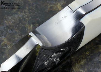 D'Holder Custom Knife Engraved by Bruce Shaw  Finger Grooved Clip Blade Hunter Rhino - Image 6