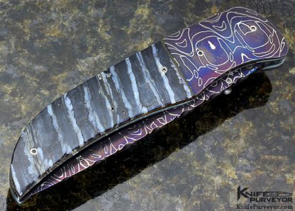 28 apr 2017  George Muller Custom Knife  Mike Fellows "Rochas Mosaic" Damascus Linerlock - Image 4