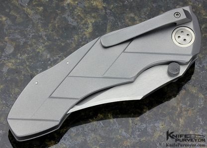 Allen Elishewitz Custom Knife The Pirate #8 Titanium Button Lock - Image 4