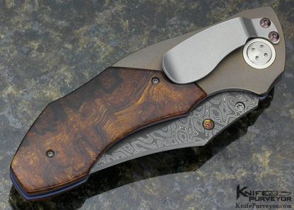 Allen Elishewitz Custom Knife Titanium and Ironwood Pirate Linerlock - Image 4