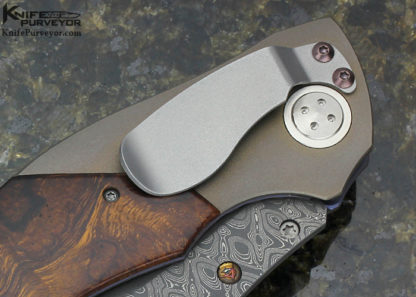 Allen Elishewitz Custom Knife Titanium and Ironwood Pirate Linerlock - Image 5