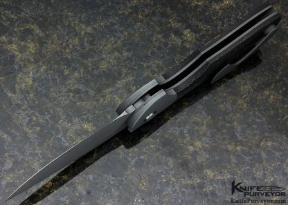 Stan Wilson Custom Knife Lightning Strike Carbon Fiber "Non Flipper Flipper" - Image 6