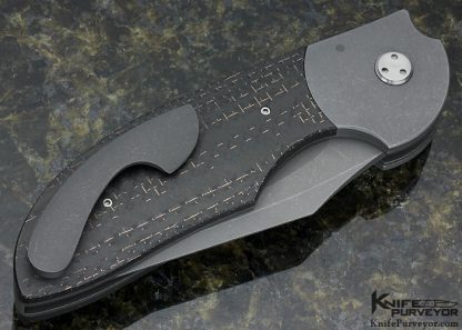 Stan Wilson Custom Knife Lightning Strike Carbon Fiber "Non Flipper Flipper" - Image 4