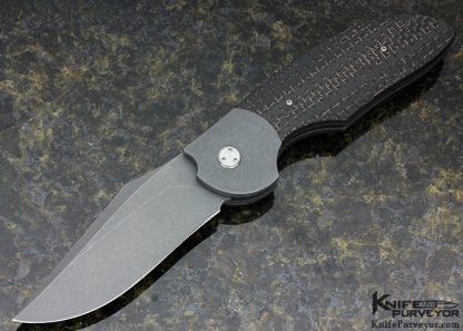 Stan Wilson Custom Knife Lightning Strike Carbon Fiber "Non Flipper Flipper"