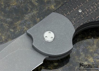 Stan Wilson Custom Knife Lightning Strike Carbon Fiber "Non Flipper Flipper" - Image 2