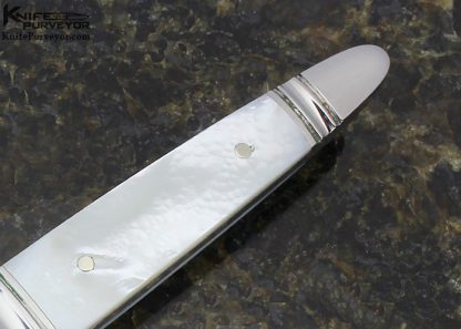 Wolfgang Loerchner Custom Knife Integral Mother of Pearl Dagger - Image 3