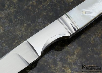 Wolfgang Loerchner Custom Knife Integral Mother of Pearl Dagger - Image 2