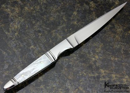 Wolfgang Loerchner Custom Knife Integral Mother of Pearl Dagger - Image 4