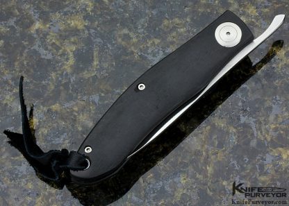 Kansei Matsuno Custom Knife Z071M African Blackwood Friction Folder - Image 3