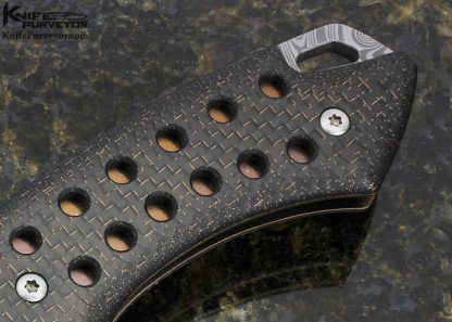 Anders Hogstrom Custom Knife Damasteel & Lightning Strike Carbon Fiber KingPin Linerlock - Image 3