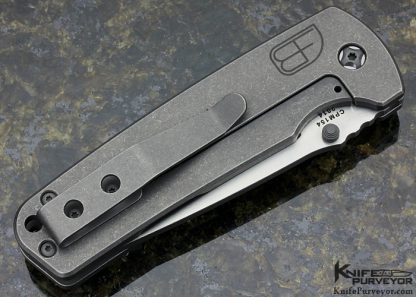 Brian Fellhoelter Custom Knife "FLG" Two Tone Finished CPM154 & Machined Two Tone Finished Titanium Frame Lock - Image 3