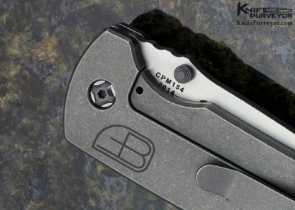 Brian Fellhoelter Custom Knife "FLG" Two Tone Finished CPM154 & Machined Two Tone Finished Titanium Frame Lock - Image 4