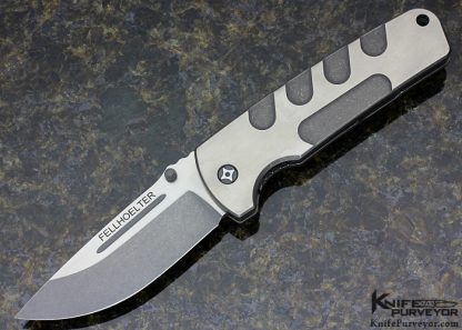 Brian Fellhoelter Custom Knife "FLG" Two Tone Finished CPM154 & Machined Two Tone Finished Titanium Frame Lock