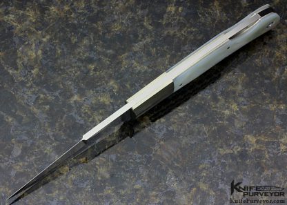 Jess Horn Custom Knife #051 Mother of Pearl Shell FBK Lockback - Image 7