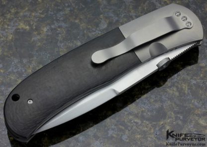 John W. Smith Custom Knife Carbon Fiber & Titanium Large Linerlock - Image 3