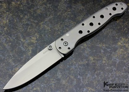 Kit Carson Custom Knife Bead Blasted Titanium M-16 Linerlock