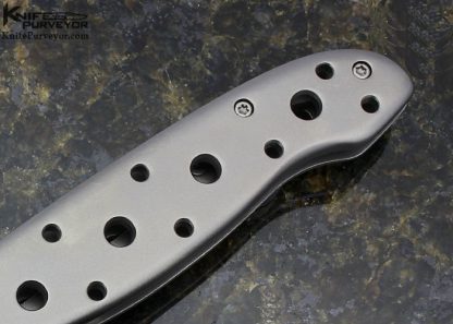 Kit Carson Custom Knife Bead Blasted Titanium M-16 Linerlock - Image 3