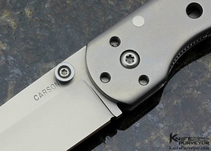 Kit Carson Custom Knife Bead Blasted Titanium M-16 Linerlock - Image 2