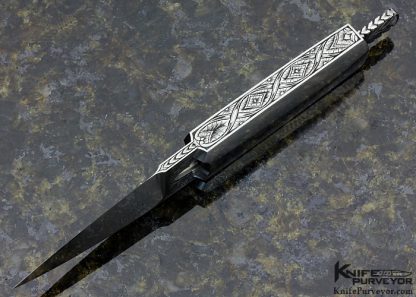 Larry Hendricks Custom Knife Engraved Kangaroo Art Dagger - Image 7