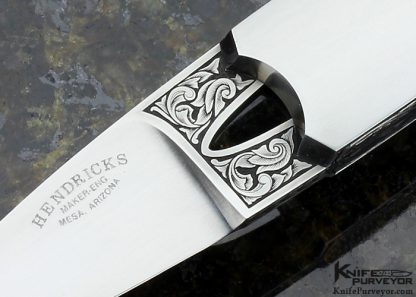 Larry Hendricks Custom Knife Engraved Kangaroo Art Dagger - Image 2