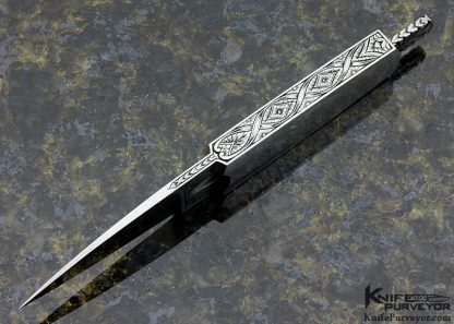 Larry Hendricks Custom Knife Engraved Kangaroo Art Dagger - Image 6