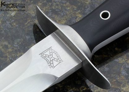 Walter Brend Custom Knife Black Linen Micarta Dagger - Image 2