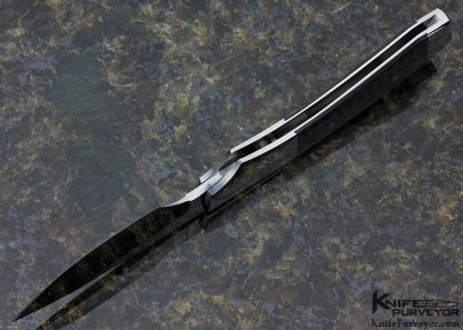 Scott Sawby Custom Knife Carbon Fiber Goshawk Button Lock - Image 5