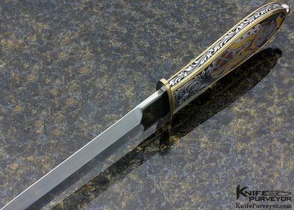 Steven Rapp Custom Knife "King and Queen" Dagger Engraved by Jon Robyn - Image 7