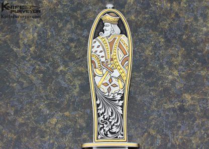 Steven Rapp Custom Knife "King and Queen" Dagger Engraved by Jon Robyn - Image 3