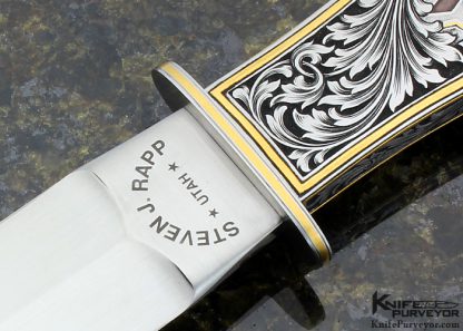 Steven Rapp Custom Knife "King and Queen" Dagger Engraved by Jon Robyn - Image 2