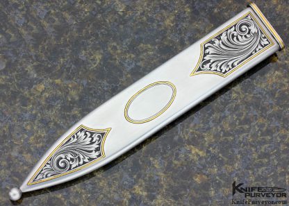 Steven Rapp Custom Knife "King and Queen" Dagger Engraved by Jon Robyn - Image 9