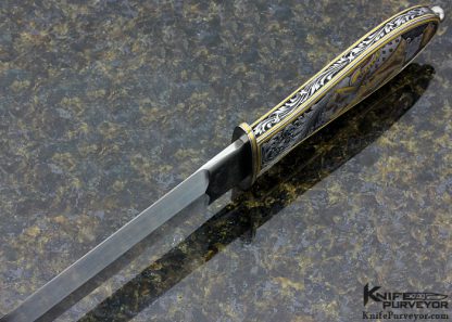 Steven Rapp Custom Knife "King and Queen" Dagger Engraved by Jon Robyn - Image 6