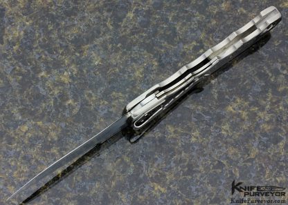 Keith Ouye Custom Knife Flipper Linerlock Engraved by Bruce Shaw - Image 8