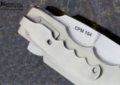 Keith Ouye Custom Knife Flipper Linerlock Engraved by Bruce Shaw - Image 6