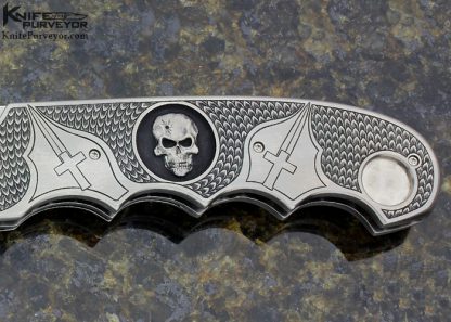 Keith Ouye Custom Knife Flipper Linerlock Engraved by Bruce Shaw - Image 3