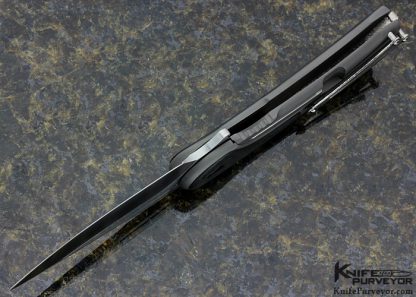 Todd Begg Custom Knife Carbon Fiber & Titanium "Bodega" Flipper Frame Lock - Image 5