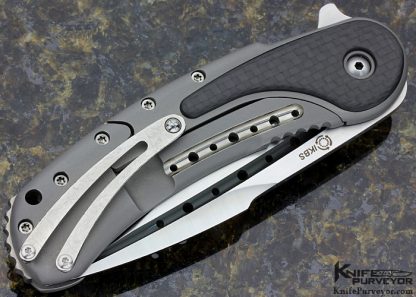 Todd Begg Custom Knife Carbon Fiber & Titanium "Bodega" Flipper Frame Lock - Image 3